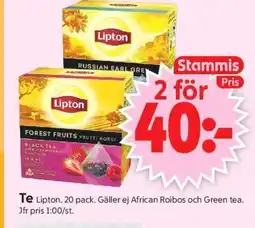ICA Supermarket Lipton Tea erbjuda