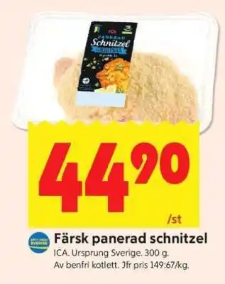ICA Supermarket FÄRSK PANERAD SCHNITZEL erbjuda