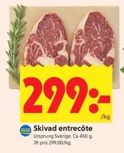 ICA Supermarket Skivad entrecôte erbjuda