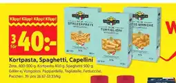 ICA Supermarket Kortpasta, Spaghetti, Capellini erbjuda