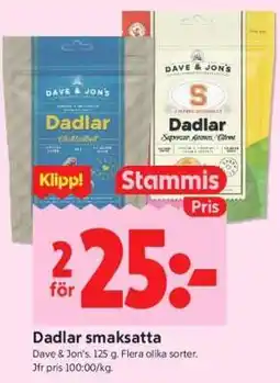 ICA Supermarket Dadlar Smaksatta erbjuda