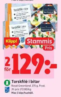 ICA Supermarket TORSKFILÉ I BITAR erbjuda