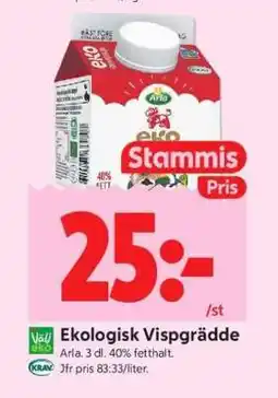 ICA Supermarket Ekologisk Vispgrädde erbjuda