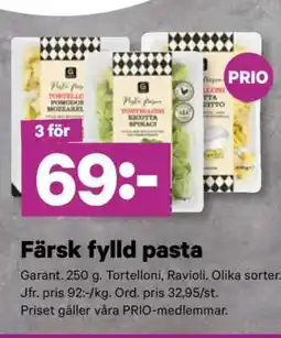 City Gross Färsk fylld pasta erbjuda