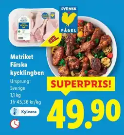 Lidl Matriket Färska kycklingben erbjuda