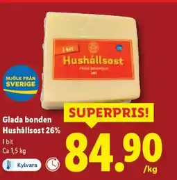 Lidl Glada bonden Hushållsost 26% erbjuda