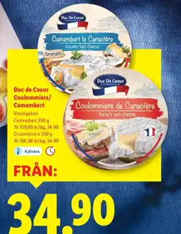 Lidl Duc de Coeur Coulommiers/ Camembert erbjuda
