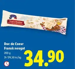 Lidl Duc de Coeur Fransk nougat erbjuda