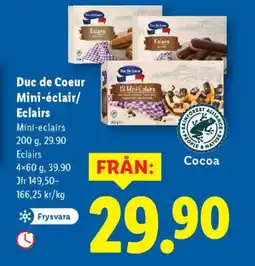 Lidl Duc de Coeur Mini-éclair/ Eclairs erbjuda