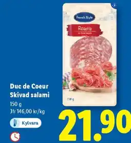 Lidl Duc de Coeur Skivad salami erbjuda