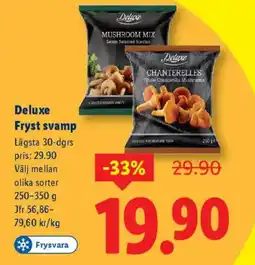Lidl Deluxe Fryst svamp erbjuda