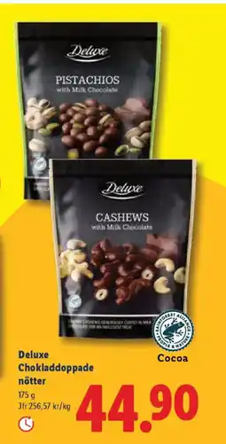 Lidl Deluxe Chokladdoppade nötter erbjuda