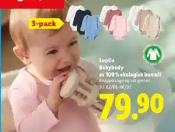 Lidl Lupilu Babybody av 100% ekologisk bomull erbjuda