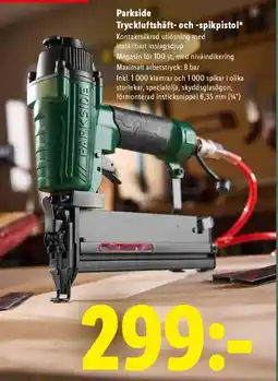 Lidl Parkside Tryckluftshäft- och -spikpistol erbjuda