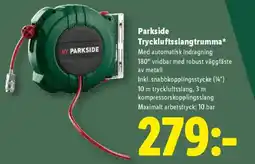 Lidl Parkside Tryckluftsslangtrumma erbjuda