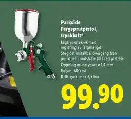 Lidl Parkside Färgsprutpistol, tryckluft erbjuda