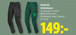 Lidl Parkside Arbetsbyxor erbjuda