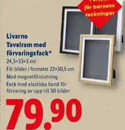 Lidl Livarno Tavelram med förvaringsfack erbjuda