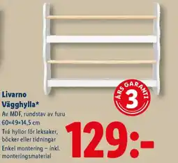 Lidl Livarno Vägghylla erbjuda