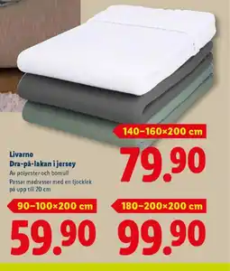 Lidl Livarno Dra-på-lakan i jersey erbjuda