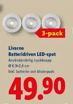 Lidl Livarno Batteridriven LED-spot erbjuda