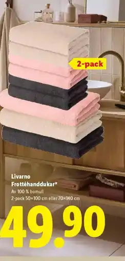 Lidl Livarno Frottéhanddukar erbjuda