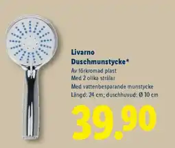 Lidl Livarno Duschmunstycke erbjuda