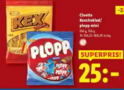 Lidl Cloetta Kexchoklad/ plopp mini erbjuda