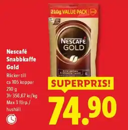 Lidl Nescafé Snabbkaffe Gold erbjuda