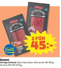 Coop Grilstad Salami erbjuda