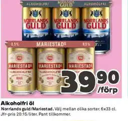 Coop Norrlands guld/Mariestad Alkoholfri öl erbjuda