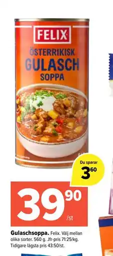Coop Extra Gulaschsoppa erbjuda