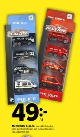 Coop Extra Metallbilar 5-pack erbjuda