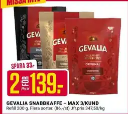 ÖoB GEVALIA SNABBKAFFE erbjuda