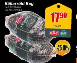 Extra Mjällby Stormarknad Källarrökt bog erbjuda