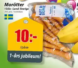 Extra Mjällby Stormarknad Morötter erbjuda