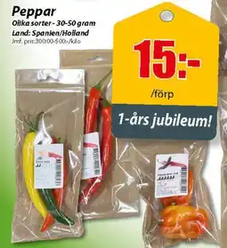 Extra Mjällby Stormarknad Peppar erbjuda
