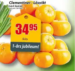 Extra Mjällby Stormarknad Clementiner - lösvikt erbjuda