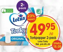 EKO LOTUS Torkpapper 2-pack erbjuda