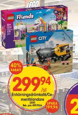 EKO LEGO Enhörningsdrömkafé/ce- mentblandare erbjuda