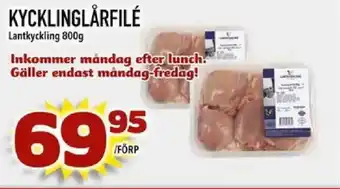 Din Mat Lantkyckling Kycklinglårfilé erbjuda