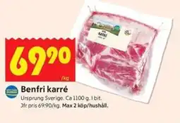 ICA Kvantum Benfri karré erbjuda