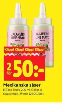 ICA Kvantum El Taco Truck Mexikanska såser erbjuda