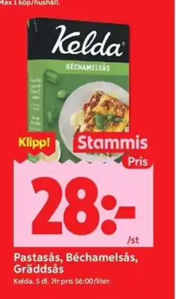 ICA Kvantum Kelda Pastasås, Béchamelsås, Gräddsås erbjuda