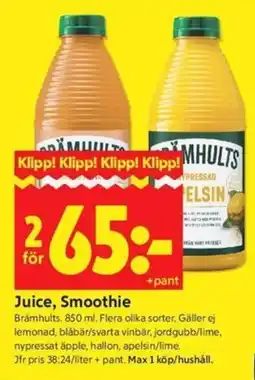 ICA Kvantum Brämhults Juice, Smoothie erbjuda