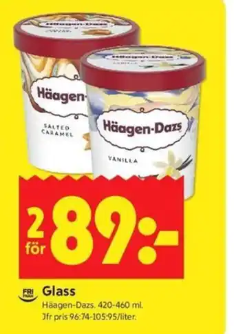 ICA Kvantum Häagen-Dazs Glass erbjuda