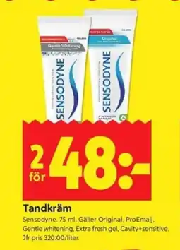 ICA Kvantum Sensodyne Tandkräm erbjuda
