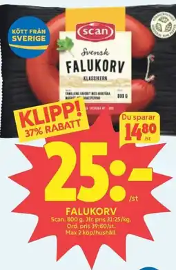 Ica Hajen Lagpris Scan Falukorv erbjuda