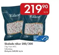 Snabbgross Falkenberg Skalade räkor 200/300 erbjuda