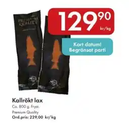 Snabbgross Kallrökt lax erbjuda